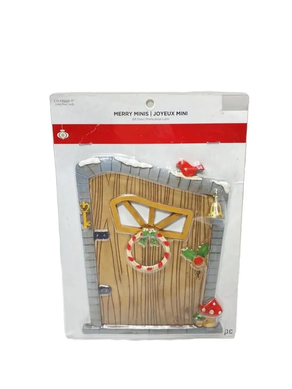 Detailed Wooden (style) Miniature Christmas Elf Door Decor Village DIY Craft